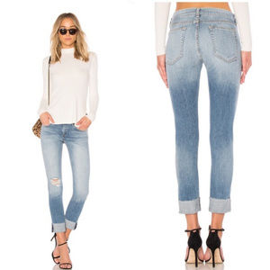 Rag & Bone Dre Distressed Frayed Hem Slim Jeans